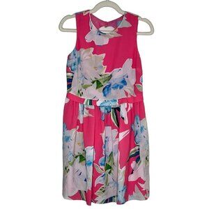 CeCe Pink Floral Tank Dress with Key Hole Back, Sz 0,  Wedding Guest Dress